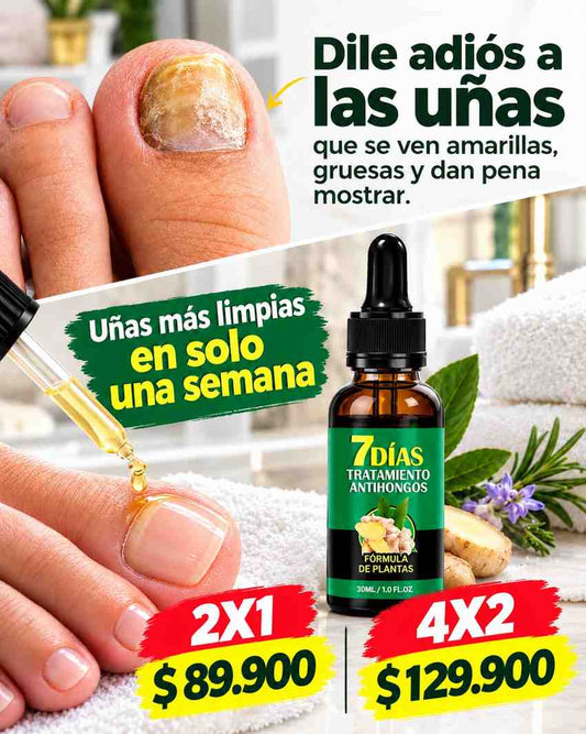 ELIMINADOR DE HONGOS - UÑAS SANAS EN 7 DIAS